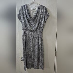 Elegant Gray Patra Dress